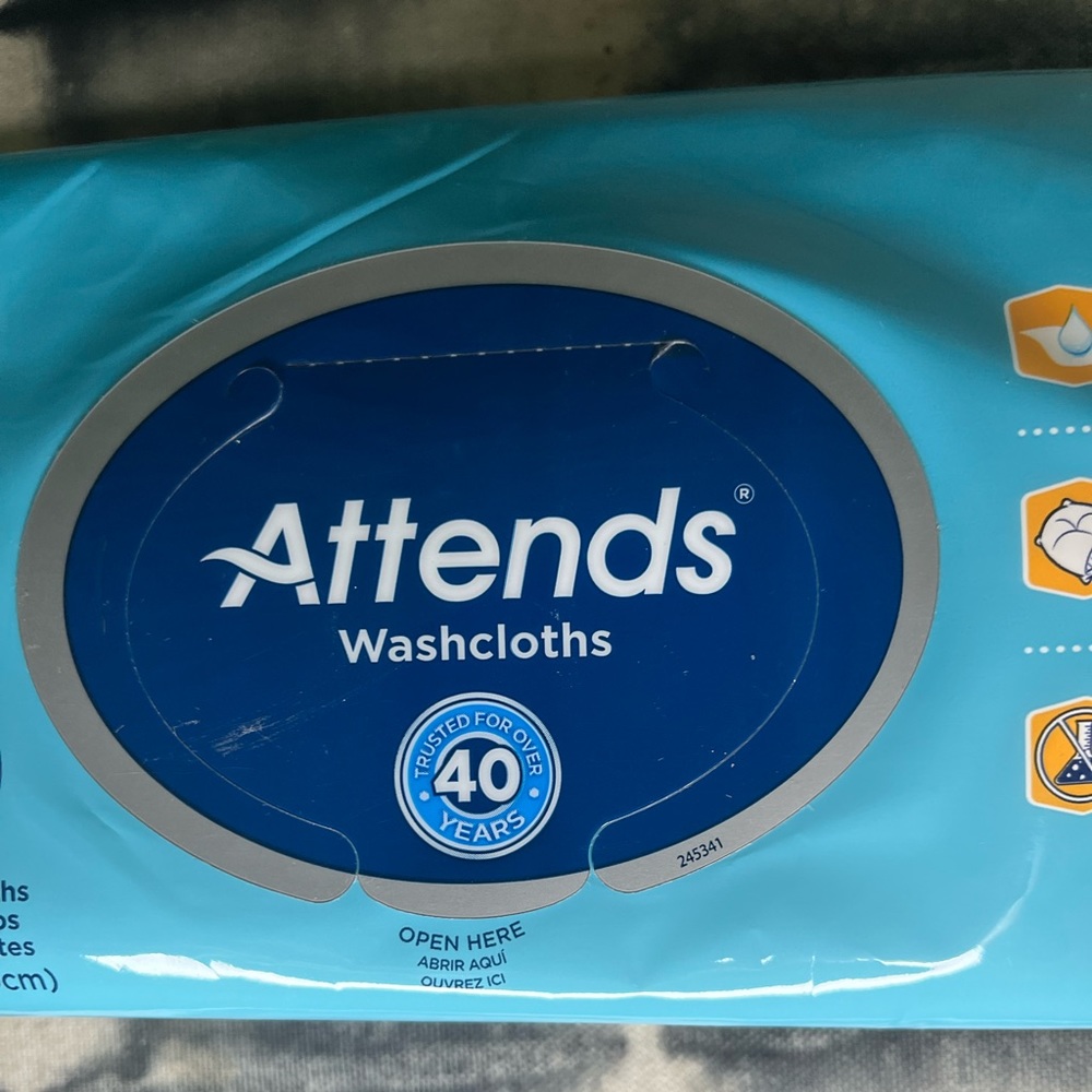 Attends Scented Pre-moistened Adult Washcloths  Two 48 Packs 96 count NWOT